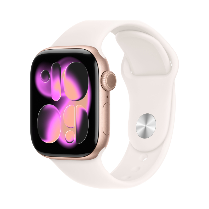 Apple Watch Series 11 42mm, Rose Gold Aluminum Case with Sport Light Blush